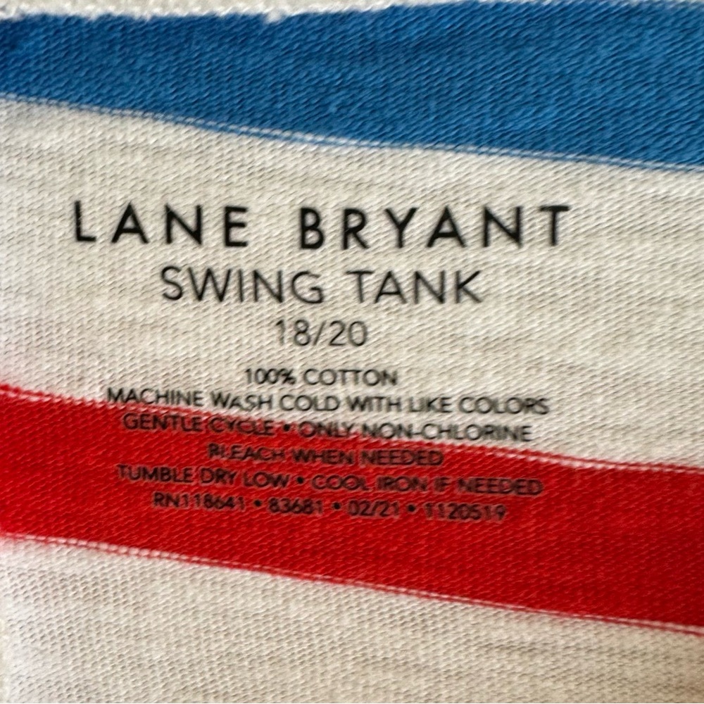 Lane Bryant Red White and Blue Swing Tank 18/20 - Picture 5 of 9